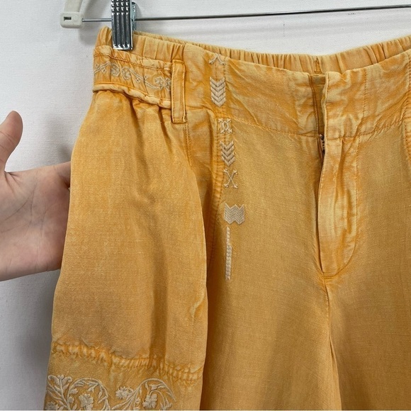 Anthropologie Pants -  Embroidered Linen size small - Picture 6 of 15